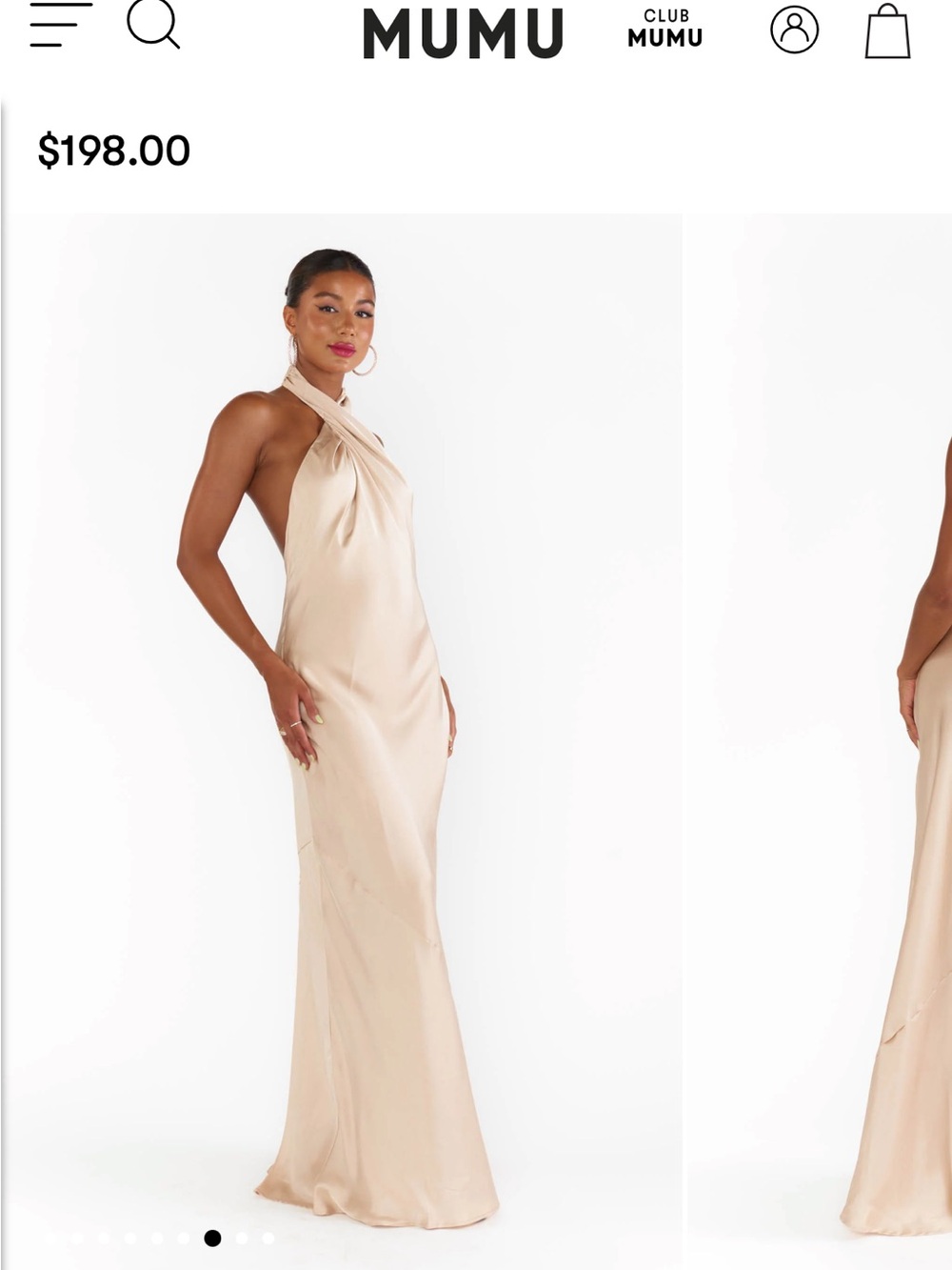 Jasmine Halter Maxi Dress in Show Me The Ring Luxe Satin, S - NWT